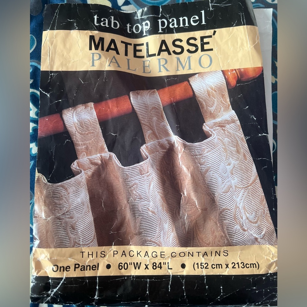 Matelasse Palermo Curtain one Panel 64”W X 84””L